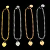 Luxus Perlen Armbänder Designer Kette Frauen Halskette Armband klassisches Herz Set 18K Gold Mädchen Valentinstag Liebesgeschenk stai196V