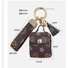 سلاسل المفاتيح Lanyards 4Colors Presbyopia Presbyopia Cartoon Cartoonchain Coin Presters Mini School Bag Design Tassel Ring Pu Leather Carkains أكياس المجوهرات