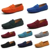 mens women outdoor Shoes Leather soft sole black red orange blue brown orange Fuchsia comfortable sneaker forty-one