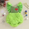 Rompers Ma Baby 0 24m Noel Born Bebek Toddler Bebek Kız Romper Kalp Sequins Tulum Tulumları Noel Kostümleri Giyim D05 230915