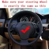 DIY Sew Black Leather Steering Wheel Cover for BMW 5 Series E60 E61 2004 2005 2006 2007 2008 2009 2010 Interior Accessories2458