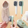 Brosses à chaussures multifonctions avec distributeur de savon, nettoyeur de brosse à Long manche pour vêtements et chaussures, brosse de nettoyage du linge domestique 122619