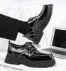 Männer Schuhe Herbst Karree Zehe Casual Oxfords Männlich Split Leder Lace Up Derby Schuhe Plattform Loafers Formelle Business Schuhe für Jungen Party Schuhe