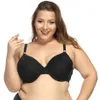 Soutien-gorge pour femmes, sans couture, légèrement rembourré, plongeant, à armatures, grande taille 32 34 36 38 40 42 44 46 B C D DD DDD E F255p