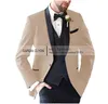 Ternos masculinos emendados 3 peças blazer colete calças único breasted smoking baile de formatura festa formal casamento cintura calças usar padrinhos