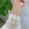 Mode Pure Gold Kette Halskette Frauen Männer Damen Braut Verlobung Hochzeit Weiblichen Schmuck