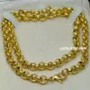 n308-Goldton 50 cm 60 cm 70 cm Länge Männer Frauen Massive Ringglieder-Halskette Chain187Y