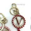 Keychains & Lanyards Classic Design Alphabet Car Keychain Trendy Lace Circle Woven Bag Charm LanyardR7VU