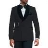 Ternos masculinos com design de fivela, 2 peças, casaco duplo, calça, xale, lapela, casamento, noivo, baile, smoking, conjunto de blazer sob medida