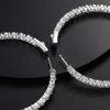 Dropshipping Luxus 15,5 ct Vvs Moissanit Diamant Große Creolen 65mm 925 Sterling Silber Ohr Schleife Hochzeiten Schmuck