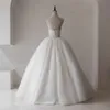 Vestido de fiesta minimalista, vestidos de novia sin mangas, elegante vestido blanco sin tirantes con flores RL2028