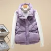 Women's Vests 2023 Winter Autumn Fashion Cotton Padded Outerwear Vest Down Coat Sleeveless Women Loose Size 2XL Puffer Jacket Female