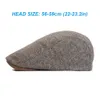 BERETS Vinter tjock Sboy Cap Men Vintage Herringbone Women Casual Stripe Gatsby Flat Hat Peaked Justerbar 230915