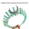 2020 Boho Vintage Witch Tiara Faux Raw Crystal Headband Stop Moon Angel Aura Crown CX200819297O