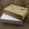 Gift Wrap 10pcs/lot 19.5cmx12.3cmx3.8cm Kraft Paper Box Envelope Type Cardboard Boxes Package For Wedding Party Invitation Card