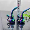 Tubos de fumaça Hookah Bong Glass Rig Oil Water Pipe Novo Mini galvanizado colorido pote de vinho de vidro e tubo