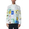 23ss Nieuwe Casablanca Hawaii strand Fashion shirt Mannen en Vrouwen Postzegels Zwaan Siciliaanse Koppels Merk Lange Mouw Shirt2603