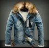 2023 Nowa męska dżinsowa kurtka i płaszcz grube zimowe s-4xl