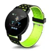 Waterproof 119Plus Smart Armband Watch Heart Rise Smart Watch Armband Sports Watches Band Smartwatch för Android iOS A2