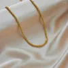 Ketting Oorbellen Set 316L Roestvrij Staal Goud Kleur Dikke Ketting Armbanden Voor Vrouwen Meisje Mode Niet-vervagende Sieraden Drop