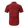 Hommes été plage Chemise hawaïenne 2019 Vintage Paisley imprimé manches courtes robe Chemise hommes affaires chemises décontractées Chemise Homme255E