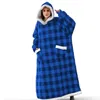 Super Long Flannel Blanket With Sleeves Winter Hoodies Sweatshirt Women Men Pullover Fleece Giant TV Oversized WF032 ottie2749