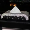 Car Seat Covers Bling Rhinestones Interior Decoration Crystal Tissue Box Air Vent Perfume Clip Phone Holder Pendant Accessories205p