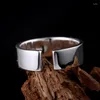 Anillos de racimo de plata tailandesa al por mayor anillo de apertura suave S999 versión japonesa y coreana de los hombres femeninos retro