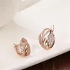 Boucles d'oreilles simples creuses pour femmes, boucle d'oreille, breloque de luxe, incrustation de Zircon, mode, bijoux romantiques doux, cadeaux