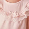 Zestawy odzieży zima urocze dzieci śpiąca dziewczyna Coral aksamitna różowa piżama