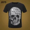 PP mannen T-shirt Zomer strass Korte Mouw Phillip Plain mannen t-shirt Ronde Hals shirt tee Schedels Print Tops streetwear M299M