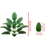 Decorative Flowers 12 Head Artificial Leaf Plants Large Banana Tree Fake Leaves Bonsai Flower Garden Home Living Room Decoration