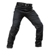 Mens Jeans Men Tactical Wearresisting Multi Pocket Elasticity Straight Denim Pants Cotton Slim Swat Military Combat Trousers Joggers 230915
