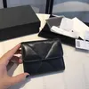 10a Top Tier Mirror Quality Womens 19 Wallet Mini Real Leather Caviar Card Holder Black Quilted Coin Purse Lady Credit Card Wallet230J