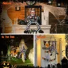 Andere evenementen Feestartikelen Halloween Decoratie Eng Pratend Skelet Gevangene Animatronic Prank Met Licht Geluid Thuis Bewegingssensor Rekwisieten 230918