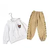 Baby Boys Girls Striped Clothing Set Kids Casual Sports Tracksuits Cotton Children Sportwear Pullover+Pants 2st Set100cm-160cm C11