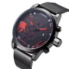 Montre de sport multifonctionnelle à trois aiguilles pour hommes, contraste de couleurs, petite montre de sport étanche en silicone