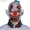Kostymtillbehör hem rolig clown ansikte dans cosplay mask latex party maskkostument props halloween terror mask män skrämmande masker c298 l230918