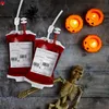 Autres fournitures de fête d'événement 1pc sac de sang pour boire IV poche de sang boisson conteneur Halloween tasse de fête pour Zombie noël carnaval thème fête faveurs 230918