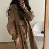 Women's Trench Coats Coat For Women Loose Long 2023 Winter Clothes Vintage Chic And Jackets British Style