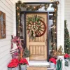 Juldekorationer 1/2st Artificial Christmas Wreath Diy Front Door Wall Hanging Christmas Tree Festly Atmosphere Decor Christ Chuld Decoration 230918