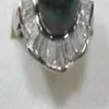 Charmig 12mm svart skal pärla rund pärla ring 7 8 9243n