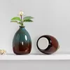 Vaser Elegant Small Bud Mini Ceramic Flower Vases/Desktop Art Vase Plant Pot/Micro Landscape for Home Living Room Decor