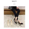 Ante 2024 Low New Price Style Temperament Ladies Pointed High Heels Spring/Summer Shallow Heels Commuter Versatile Small Single Shoes Wholesale Without Box