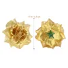 Dekorative Blumen VORCOOL 50 Stück Seidenrosen für Hutkleidung Verzierung 45 cm (golden)
