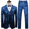 Men's Suits 2023 Wedding Groom Men Classic Business 3 Pieces Set Slim Fit Jacket Coat Male Royal Tuxedo Blazer Pants Vest M-5XL