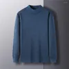 Männer Pullover Marke Einfarbig Mock Neck Fleece Pullover Männer Kleidung Herbst Winter Ankunft Warme Wolle Stricken Pullover Jersey Z1186