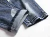 Mäns jeans män jeans casual tryckt mode sport bokstav tecknad rak elastiska byxor dragkedja hela säsongen smala män y2303 l230918