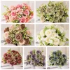 Fleurs décoratives fausses fleurs simulées, pivoine classique, Bouquet d'hortensia, décoration de noël, mariage, maison, salon