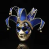 Аксессуары для костюмов 3 цвета Party Jester Jolly Masks для Хэллоуина Дизайнерская клоунская полнолицевая маска Творческая праздничная Mascherine Masque LW-65 L230918